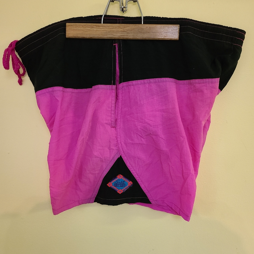 Vintage 'Surf Odyssey' Swim Trunks